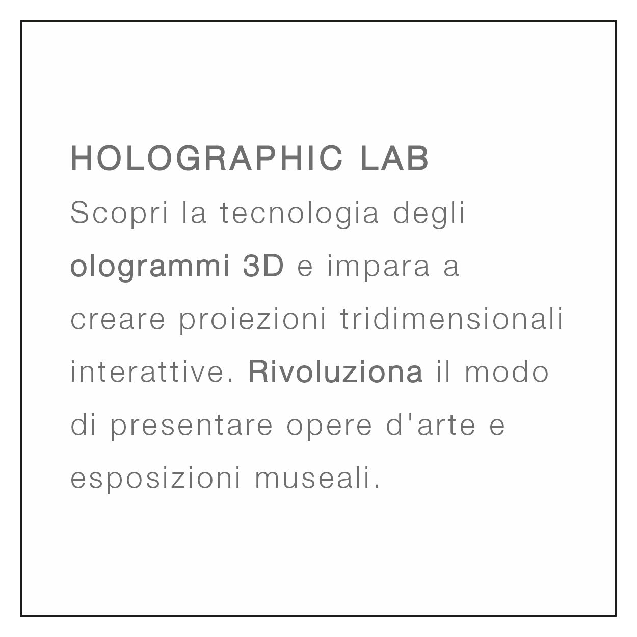 academy holographiclab descrizione