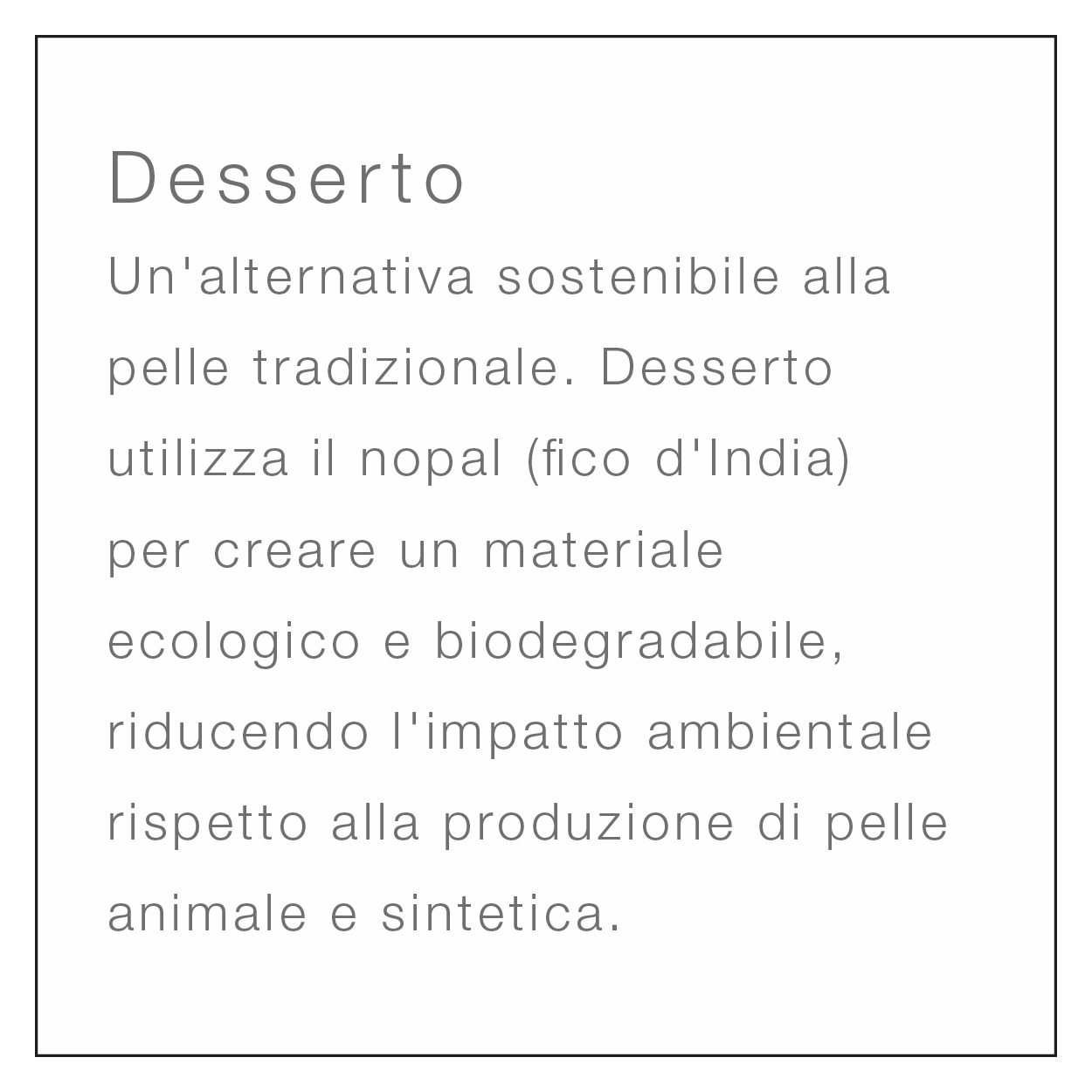 14a Materioteca Virtuale DESSERTO descrizione