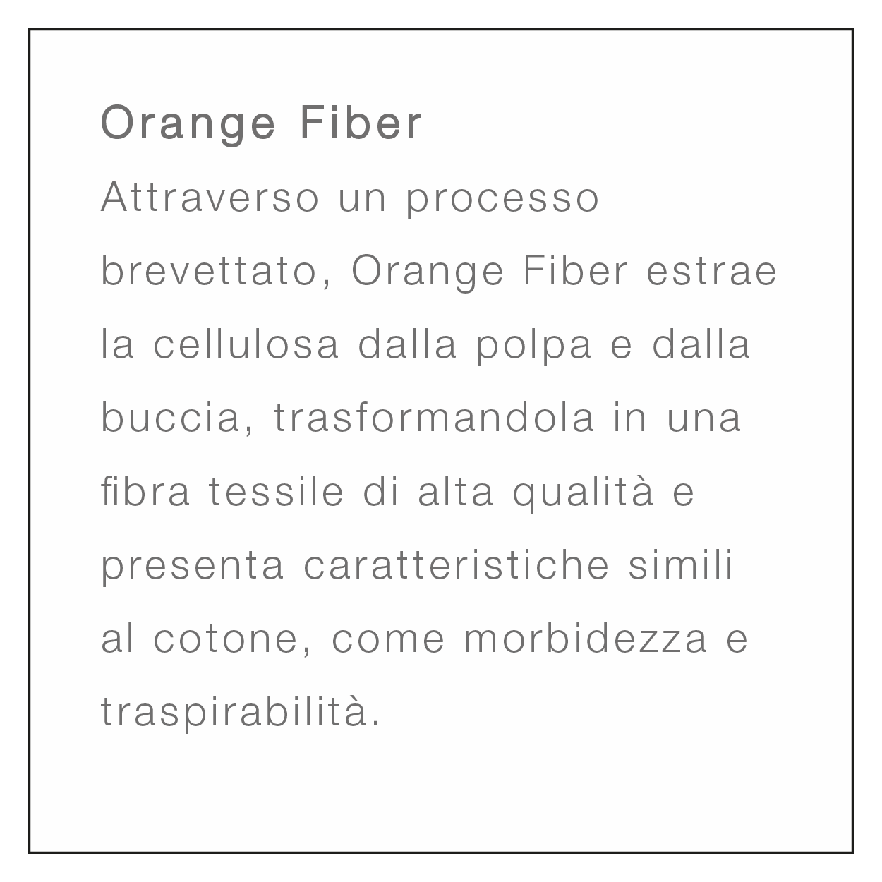 22a Materioteca Virtuale ORANGEFIBER descrizione