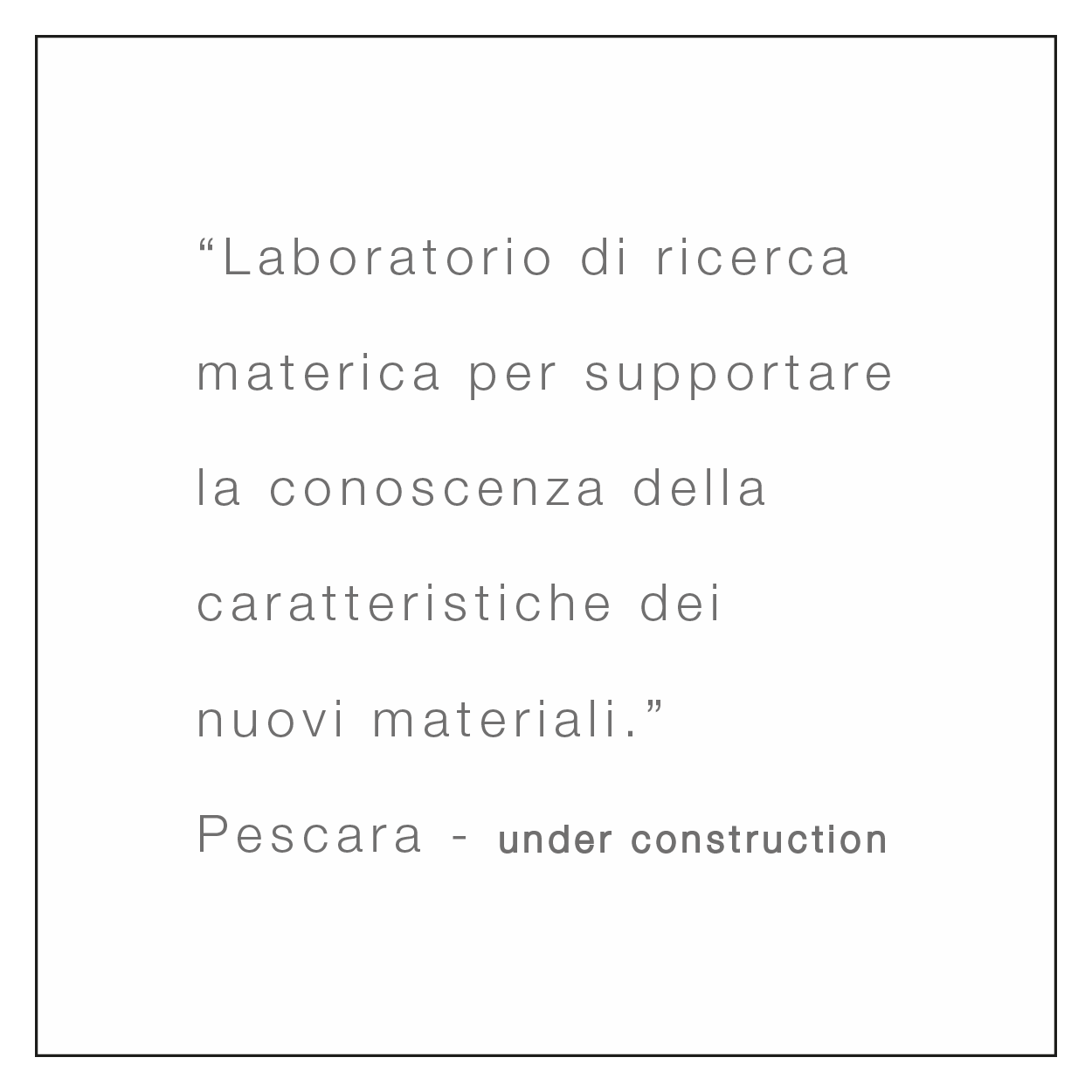 Spazio Ecoteca underconstruction